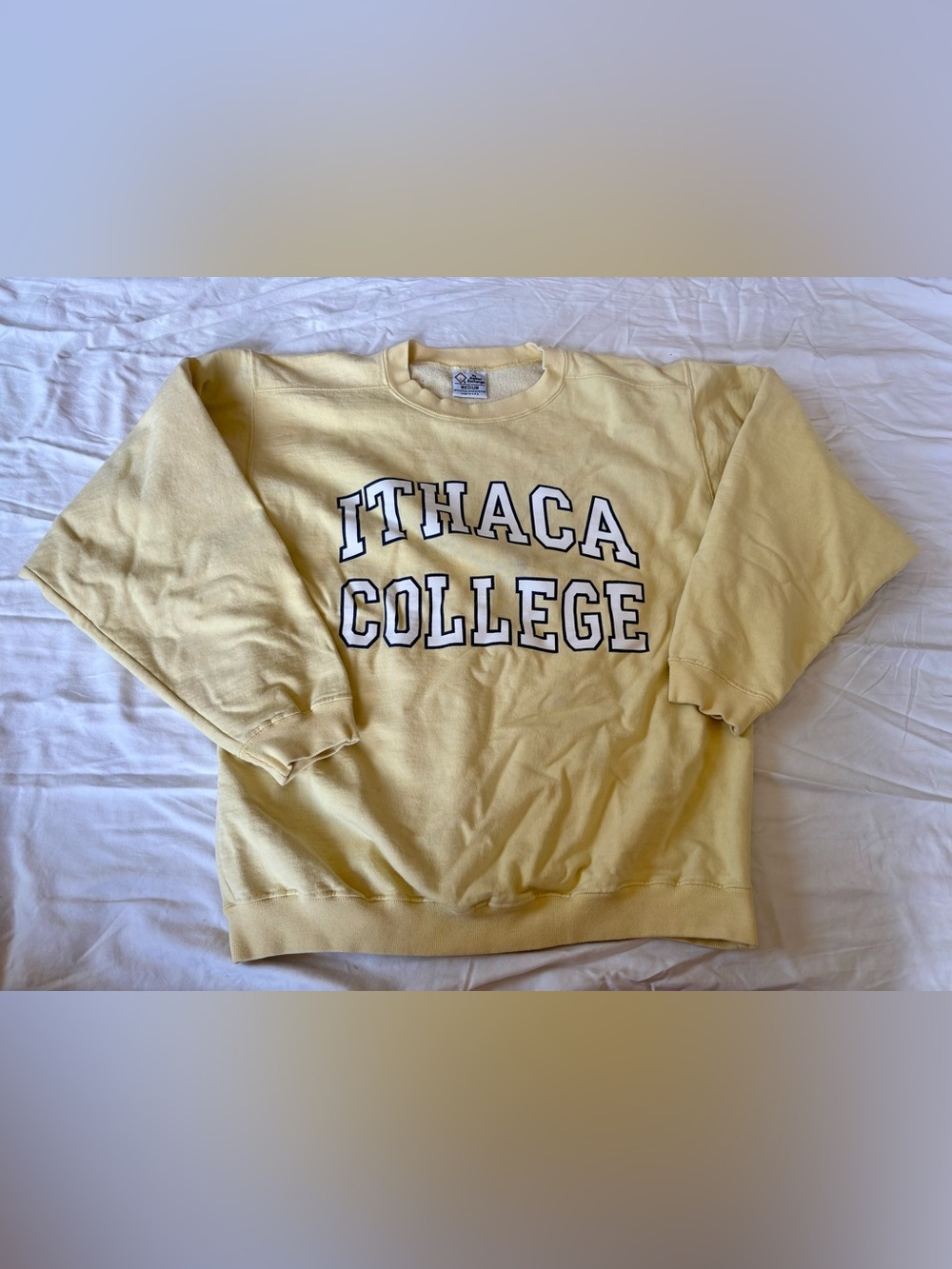 Ithaca College Men’s Yellow Crewneck Sweatshirt